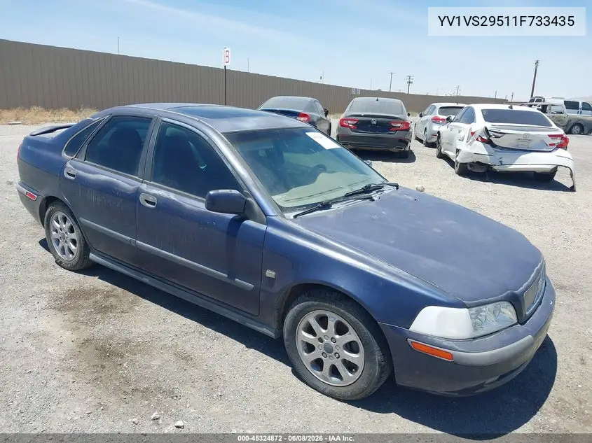 2001 Volvo S40 A/Sport Edition VIN: YV1VS29511F733435 Lot: 45324872