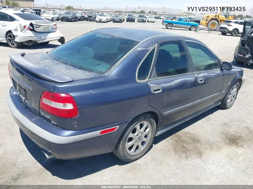 2001 Volvo S40 A/Sport Edition VIN: YV1VS29511F733435 Lot: 45324872