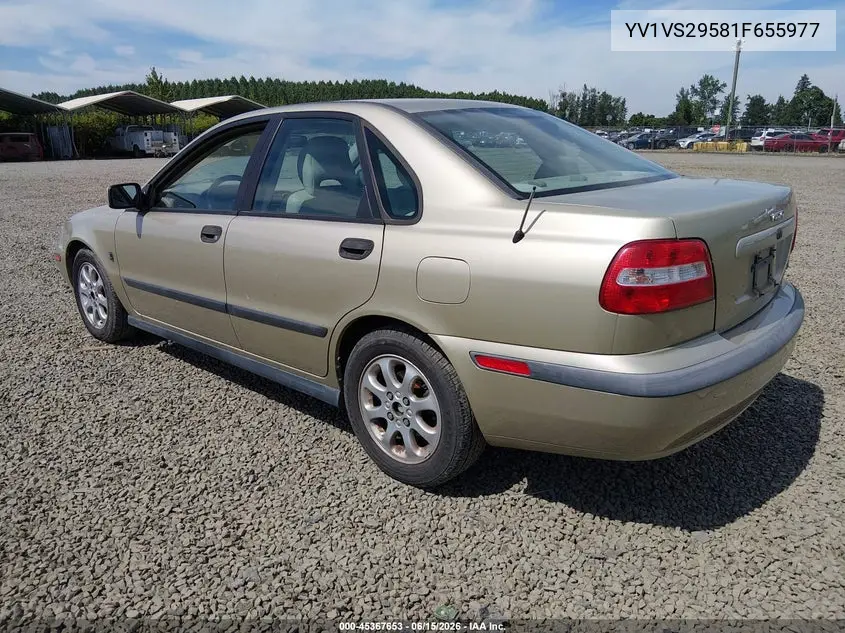 2001 Volvo S40 A/Sport Edition VIN: YV1VS29581F655977 Lot: 45367653