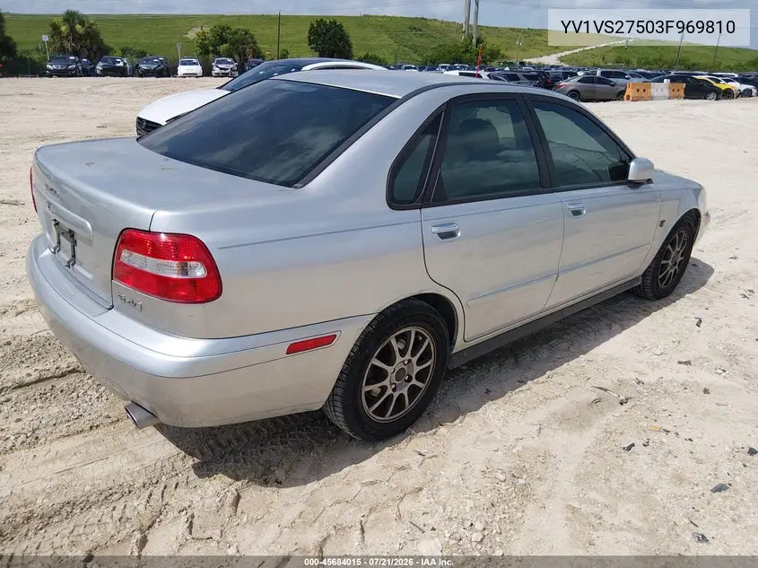 2003 Volvo S40 A VIN: YV1VS27503F969810 Lot: 45684015