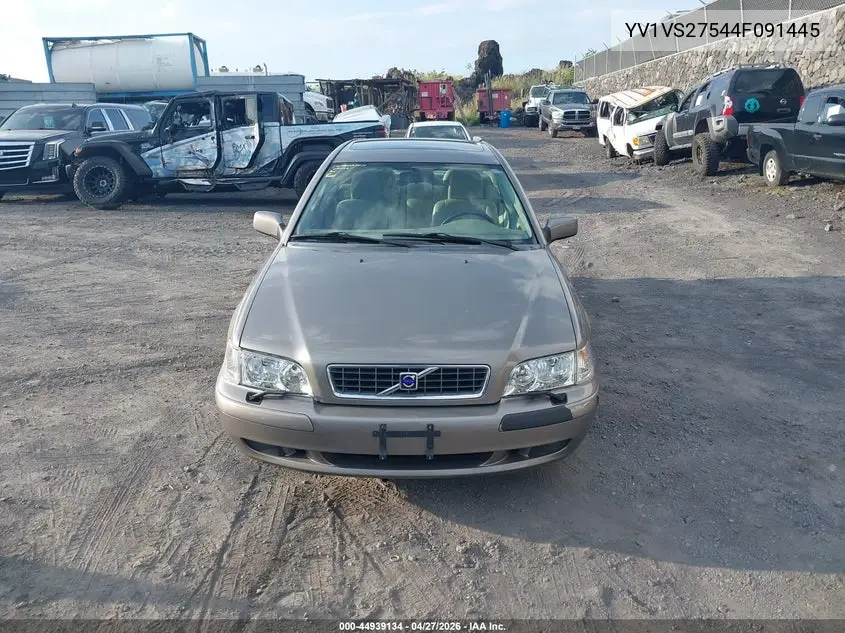 2004 Volvo S40 A/Lse VIN: YV1VS27544F091445 Lot: 44939134
