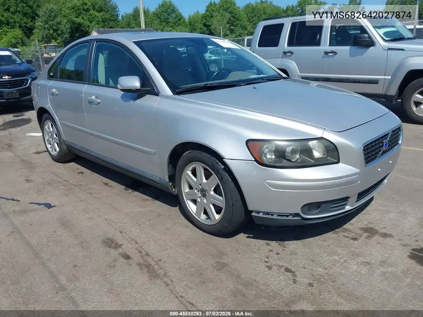 2004 Volvo S40 T5 VIN: YV1MS682642027874 Lot: 45530293