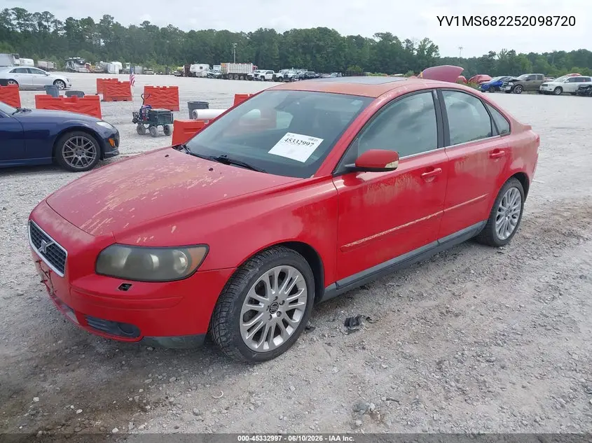 2005 Volvo S40 T5/T5 A Sr/T5 M/T5 M Sr VIN: YV1MS682252098720 Lot: 45332997