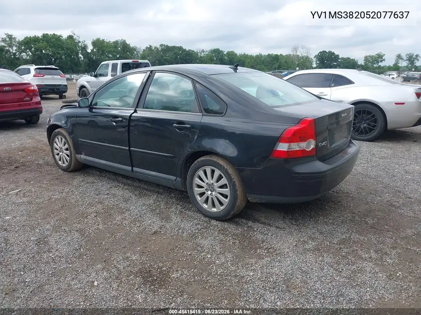 2005 Volvo S40 2.4I A/2.4I A Sr/2.4I M/2.4I M Sr VIN: YV1MS382052077637 Lot: 45415415