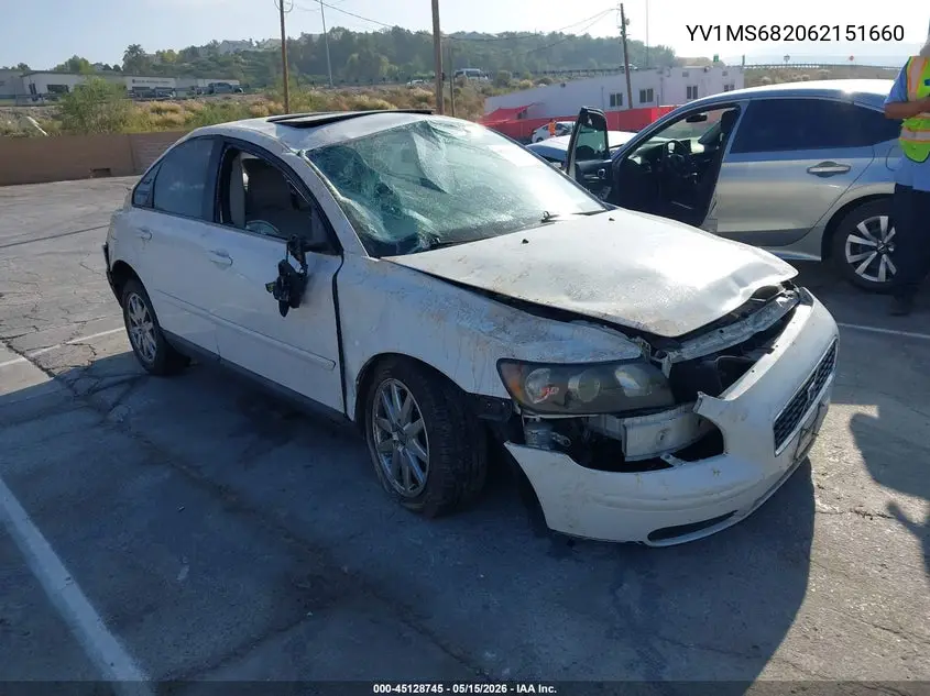 2006 Volvo S40 T5 VIN: YV1MS682062151660 Lot: 45128745