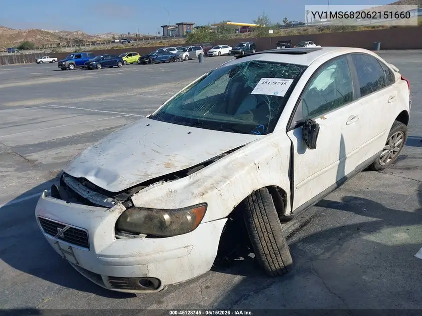 2006 Volvo S40 T5 VIN: YV1MS682062151660 Lot: 45128745