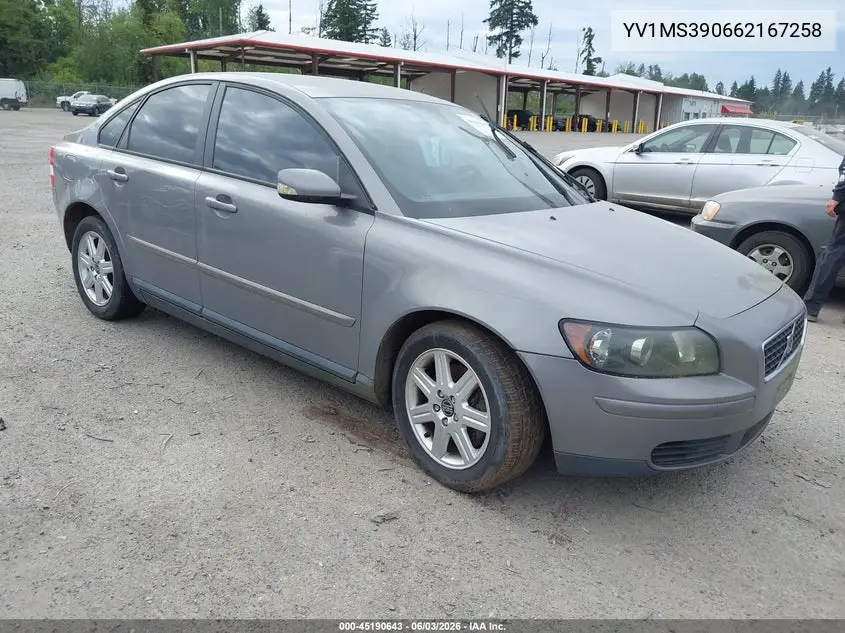 2006 Volvo S40 2.4I VIN: YV1MS390662167258 Lot: 45190643