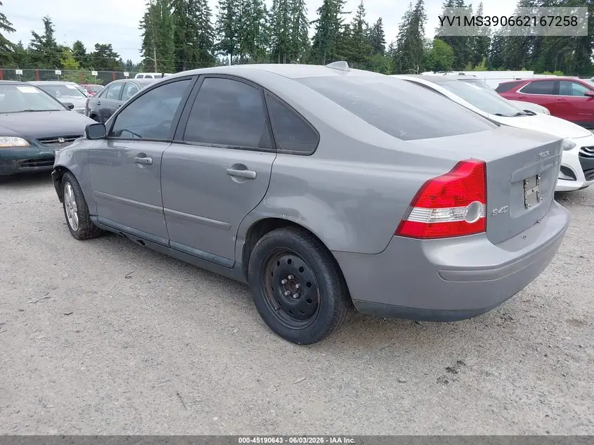 2006 Volvo S40 2.4I VIN: YV1MS390662167258 Lot: 45190643