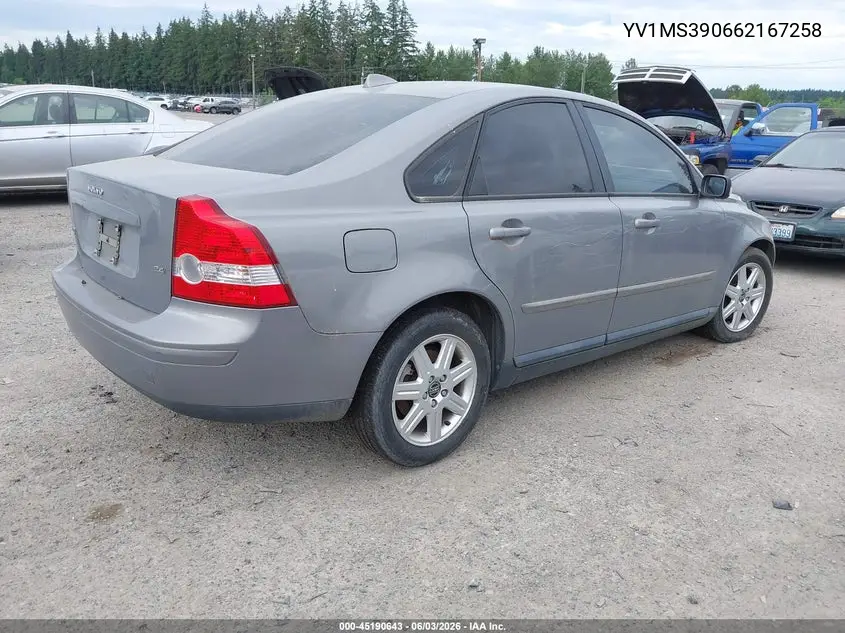 2006 Volvo S40 2.4I VIN: YV1MS390662167258 Lot: 45190643