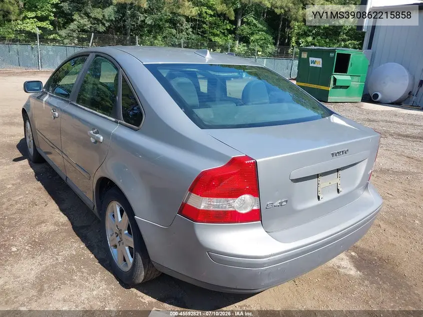 2006 Volvo S40 2.4I VIN: YV1MS390862215858 Lot: 45592821