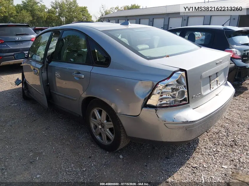 2006 Volvo S40 2.4I VIN: YV1MS382162213260 Lot: 45600580