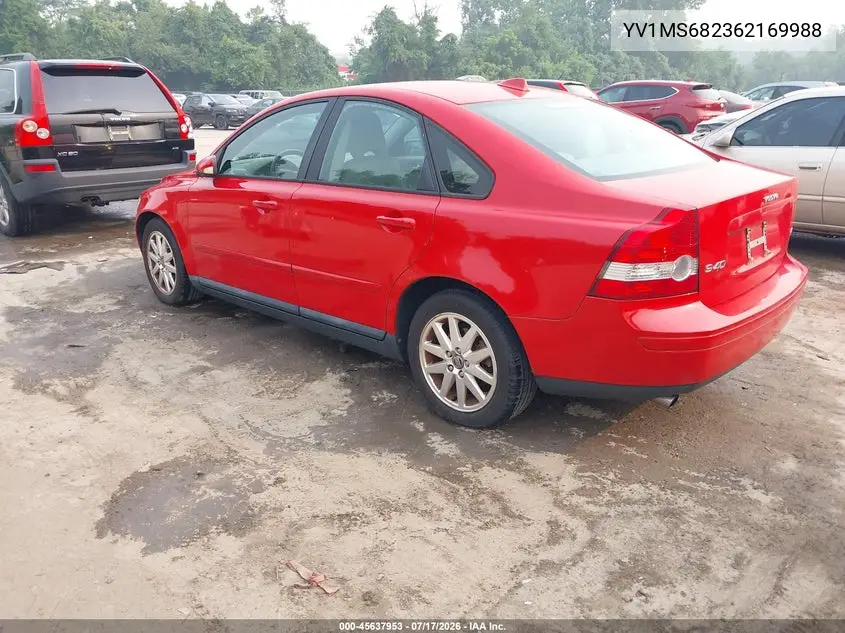 2006 Volvo S40 T5 VIN: YV1MS682362169988 Lot: 45637953