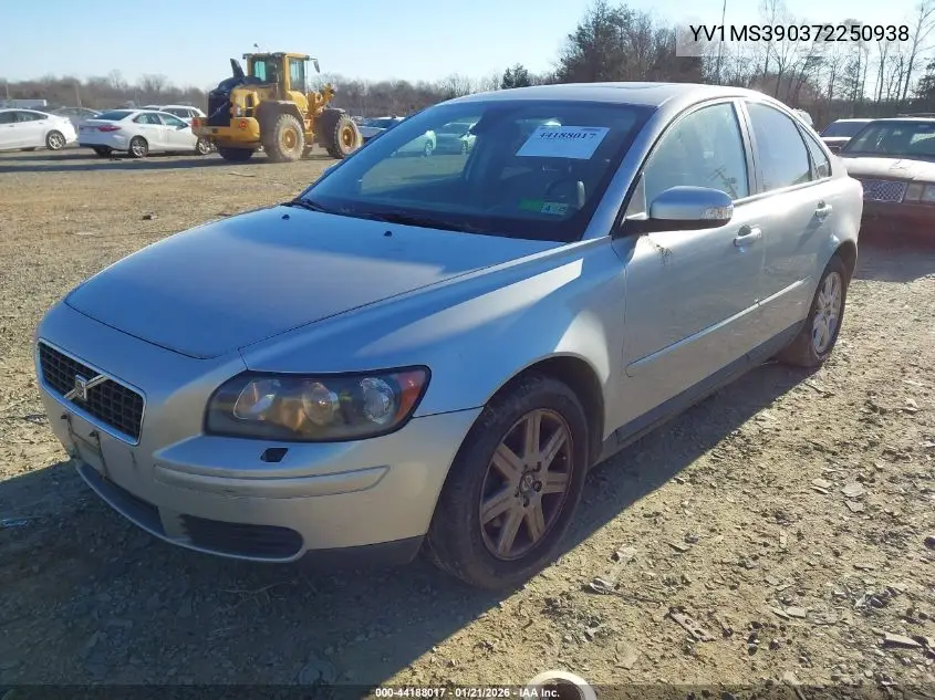 2007 Volvo S40 2.4I VIN: YV1MS390372250938 Lot: 44188017