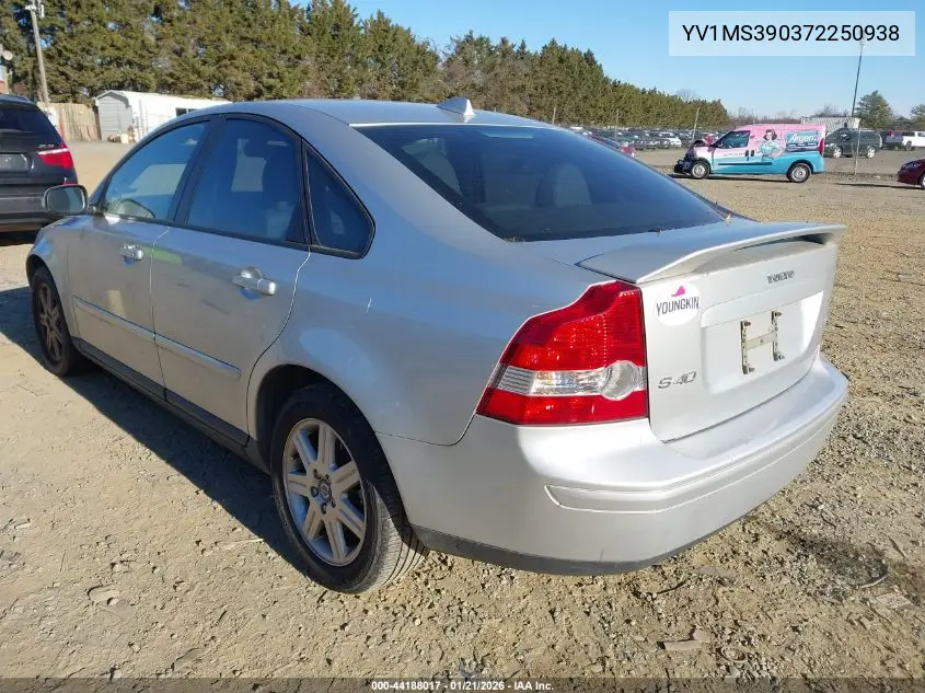 2007 Volvo S40 2.4I VIN: YV1MS390372250938 Lot: 44188017