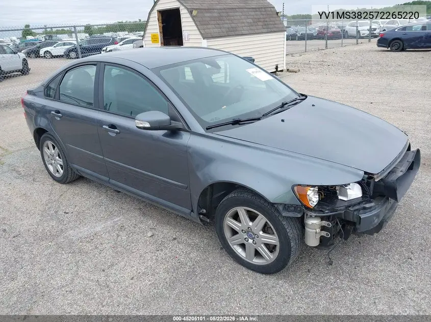 2007 Volvo S40 2.4I VIN: YV1MS382572265220 Lot: 45205101