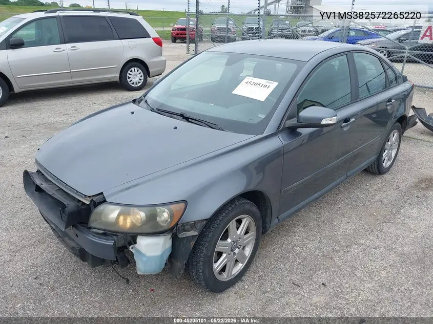 2007 Volvo S40 2.4I VIN: YV1MS382572265220 Lot: 45205101