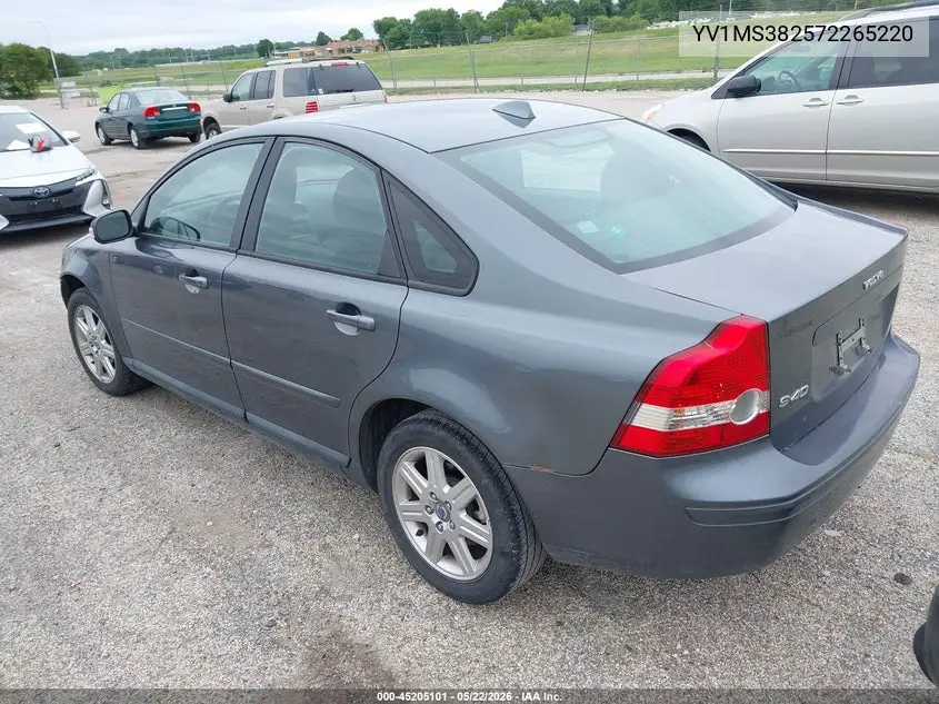 2007 Volvo S40 2.4I VIN: YV1MS382572265220 Lot: 45205101
