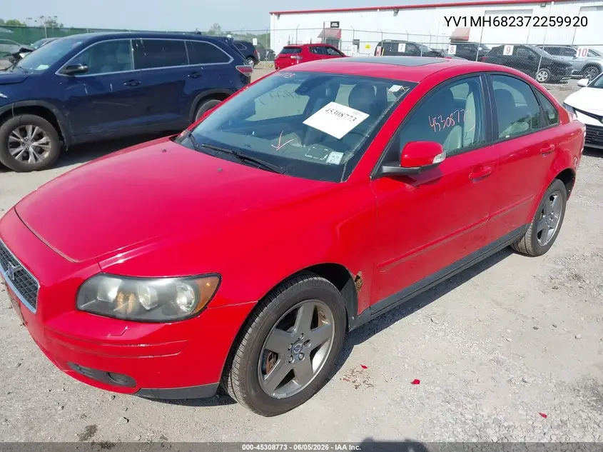 2007 Volvo S40 T5 VIN: YV1MH682372259920 Lot: 45308773