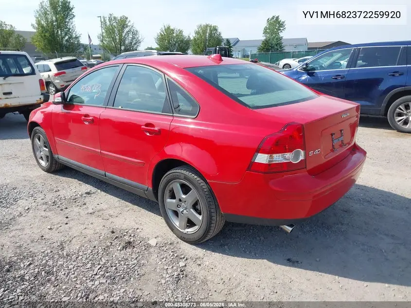 2007 Volvo S40 T5 VIN: YV1MH682372259920 Lot: 45308773