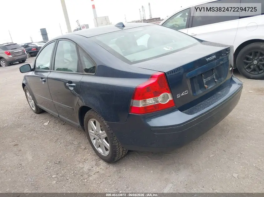 2007 Volvo S40 2.4I VIN: YV1MS382472294725 Lot: 45323973