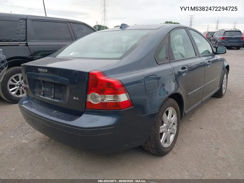 2007 Volvo S40 2.4I VIN: YV1MS382472294725 Lot: 45323973