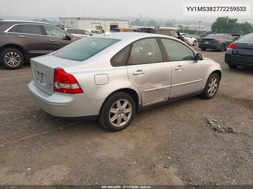 2007 Volvo S40 2.4I VIN: YV1MS382772259533 Lot: 45634299