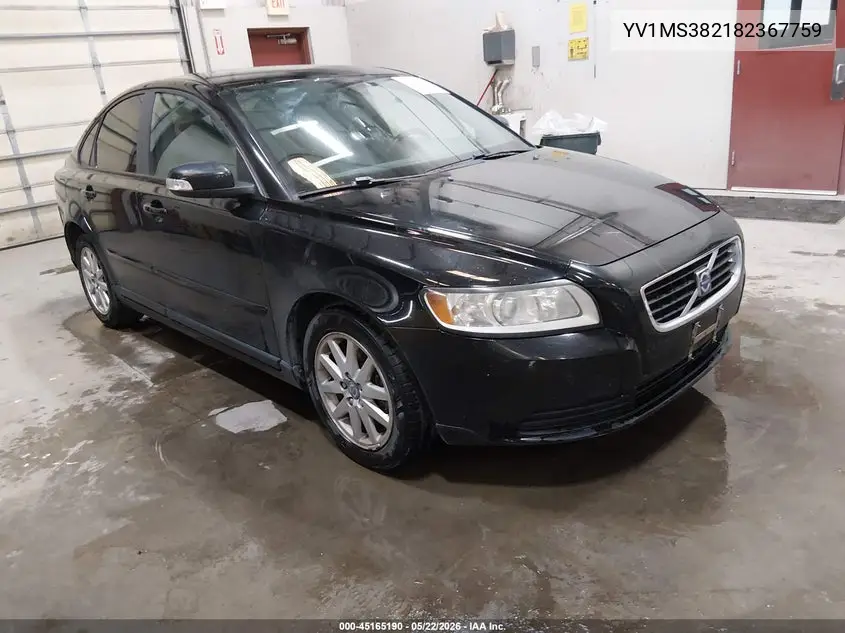 2008 Volvo S40 2.4I VIN: YV1MS382182367759 Lot: 45165190