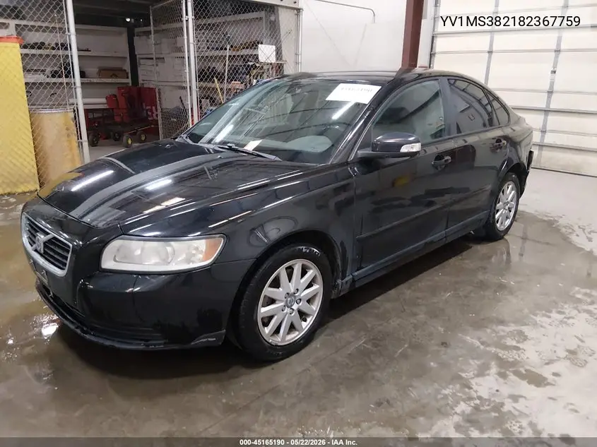 2008 Volvo S40 2.4I VIN: YV1MS382182367759 Lot: 45165190
