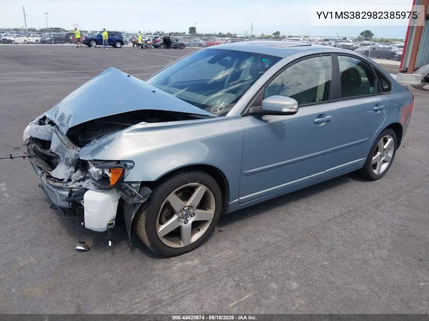 2008 Volvo S40 2.4L/2.4L W/Snrf VIN: YV1MS382982385975 Lot: 45420974