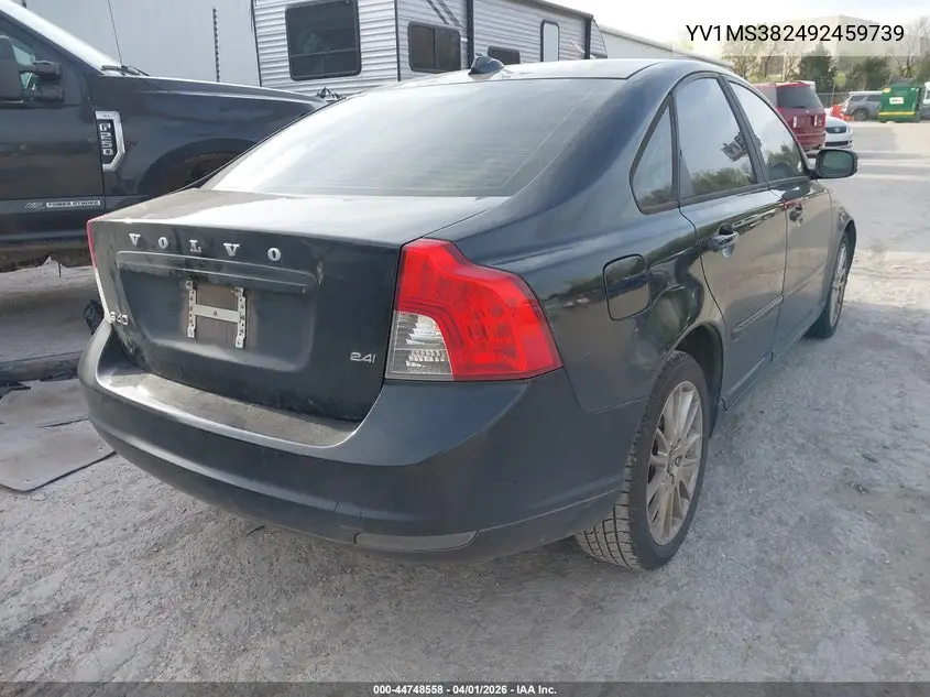 2009 Volvo S40 2.4I VIN: YV1MS382492459739 Lot: 44748558