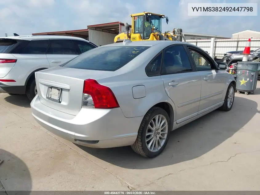 2009 Volvo S40 2.4I VIN: YV1MS382492447798 Lot: 45442776
