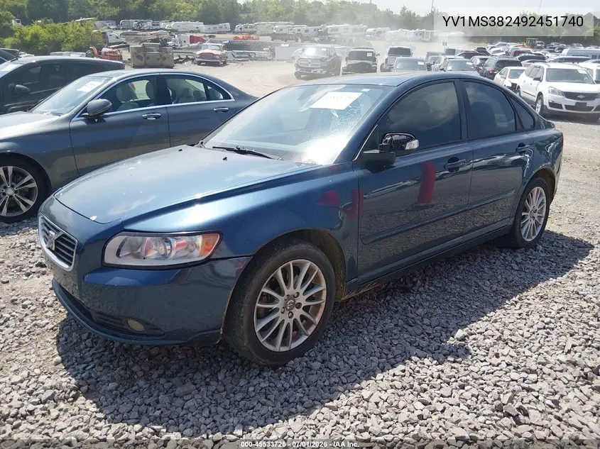 2009 Volvo S40 2.4I VIN: YV1MS382492451740 Lot: 45533726
