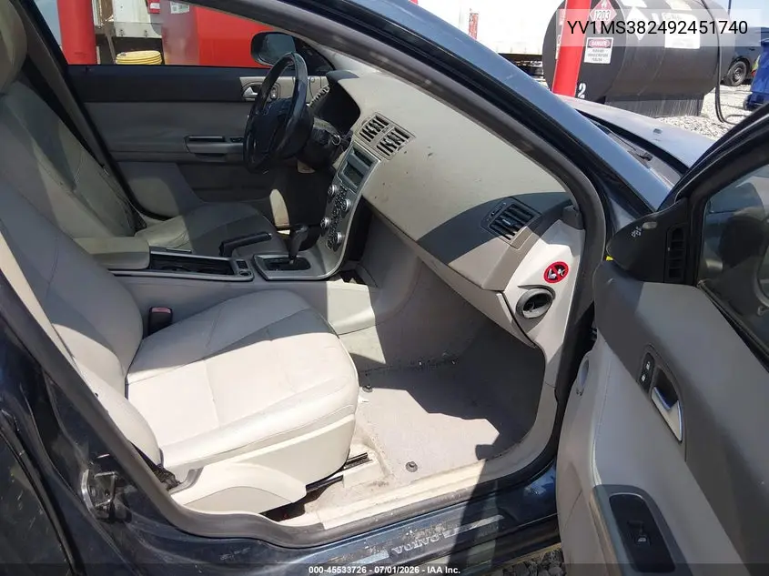 2009 Volvo S40 2.4I VIN: YV1MS382492451740 Lot: 45533726