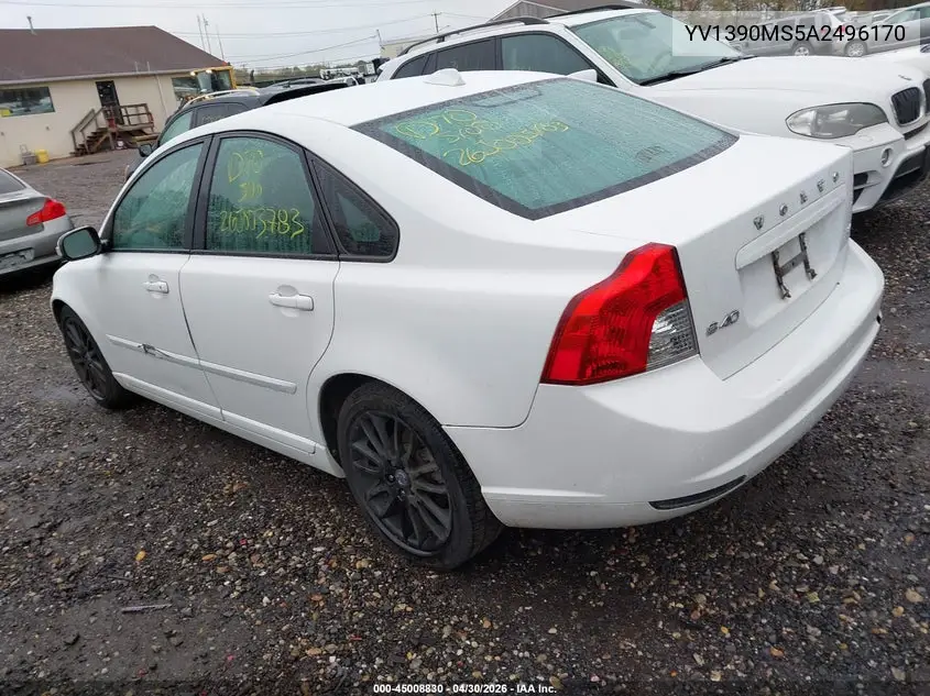 2010 Volvo S40 2.4I VIN: YV1390MS5A2496170 Lot: 45008830
