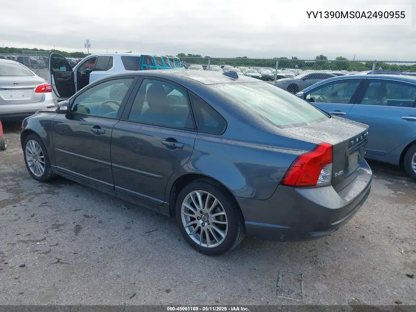 2010 Volvo S40 2.4I VIN: YV1390MS0A2490955 Lot: 45061169