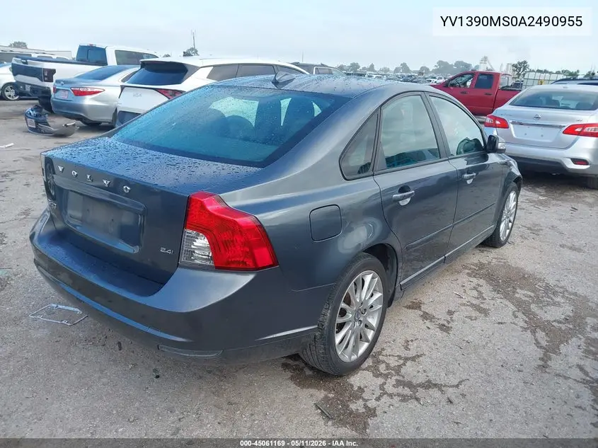 2010 Volvo S40 2.4I VIN: YV1390MS0A2490955 Lot: 45061169