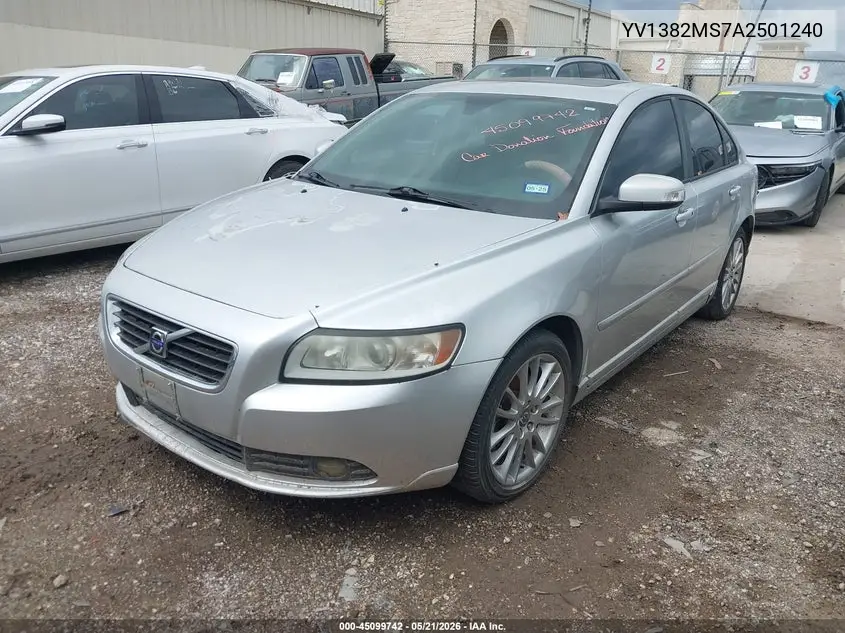 2010 Volvo S40 2.4I VIN: YV1382MS7A2501240 Lot: 45099742