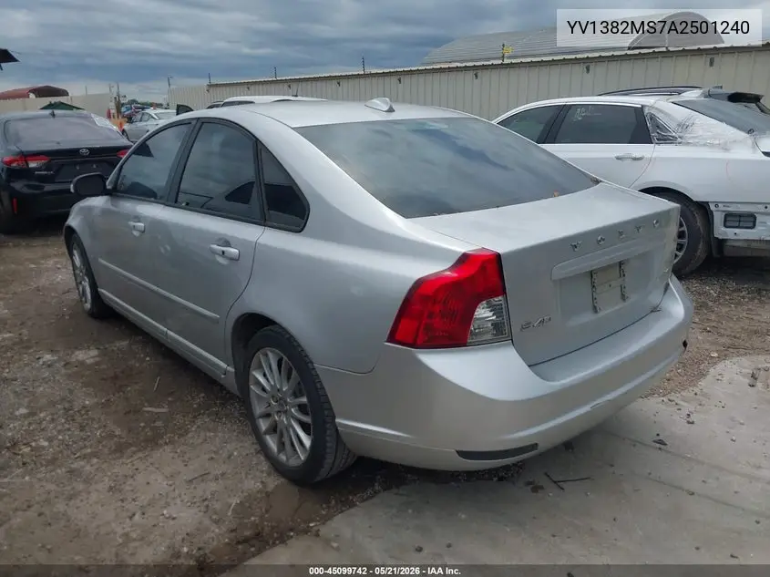 2010 Volvo S40 2.4I VIN: YV1382MS7A2501240 Lot: 45099742