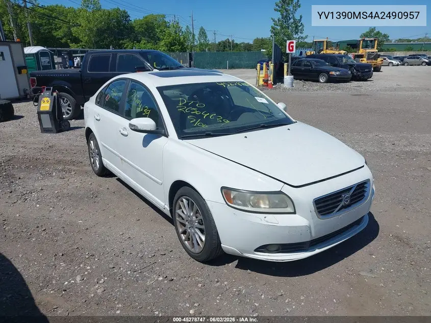 2010 Volvo S40 2.4I VIN: YV1390MS4A2490957 Lot: 45278747