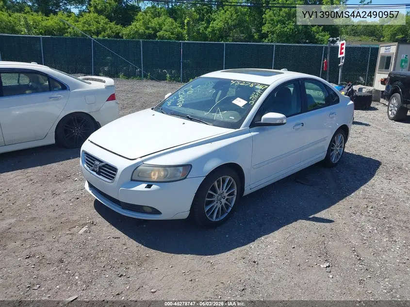 2010 Volvo S40 2.4I VIN: YV1390MS4A2490957 Lot: 45278747