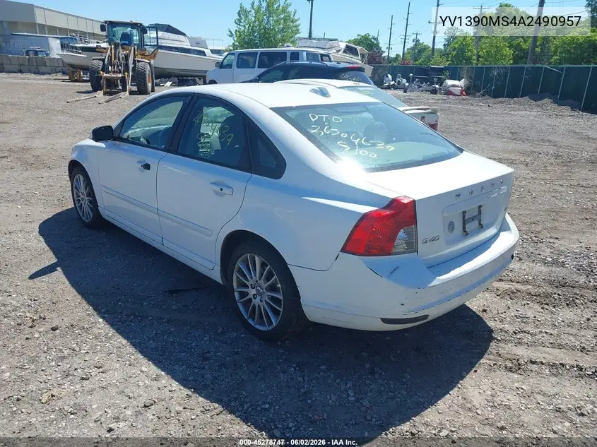 2010 Volvo S40 2.4I VIN: YV1390MS4A2490957 Lot: 45278747