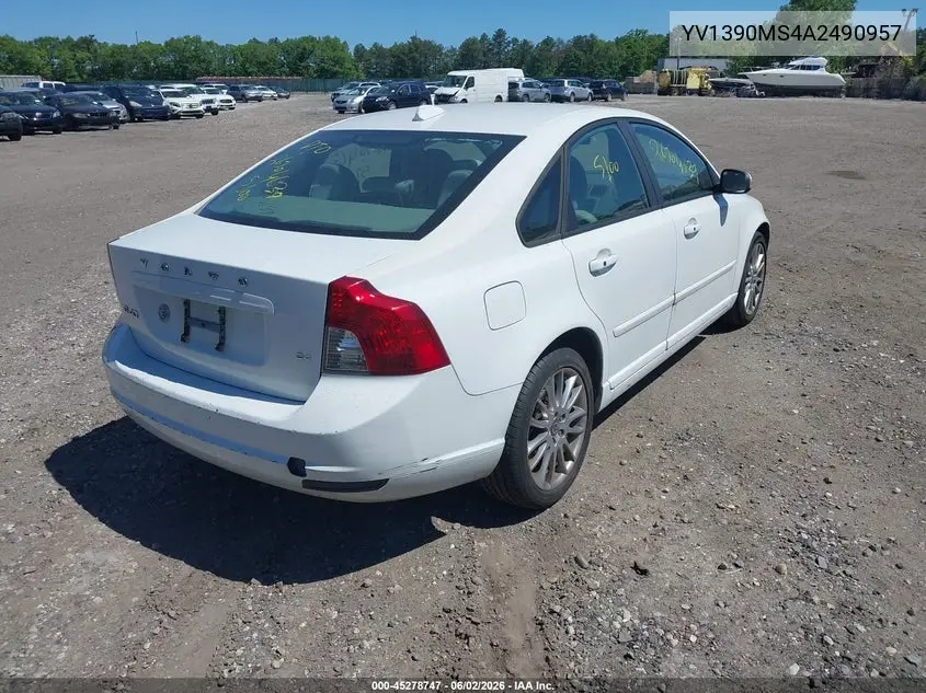 2010 Volvo S40 2.4I VIN: YV1390MS4A2490957 Lot: 45278747