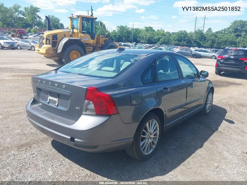 2010 Volvo S40 2.4I VIN: YV1382MS5A2501852 Lot: 45446395