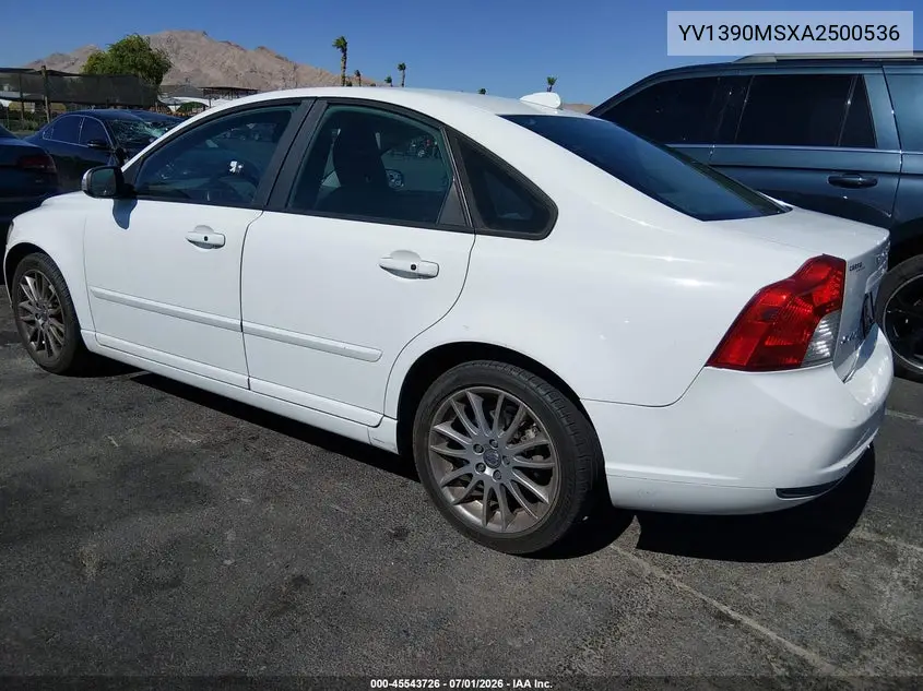 2010 Volvo S40 2.4I VIN: YV1390MSXA2500536 Lot: 45543726