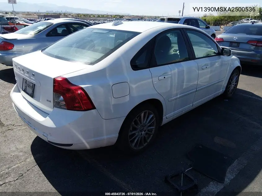 2010 Volvo S40 2.4I VIN: YV1390MSXA2500536 Lot: 45543726