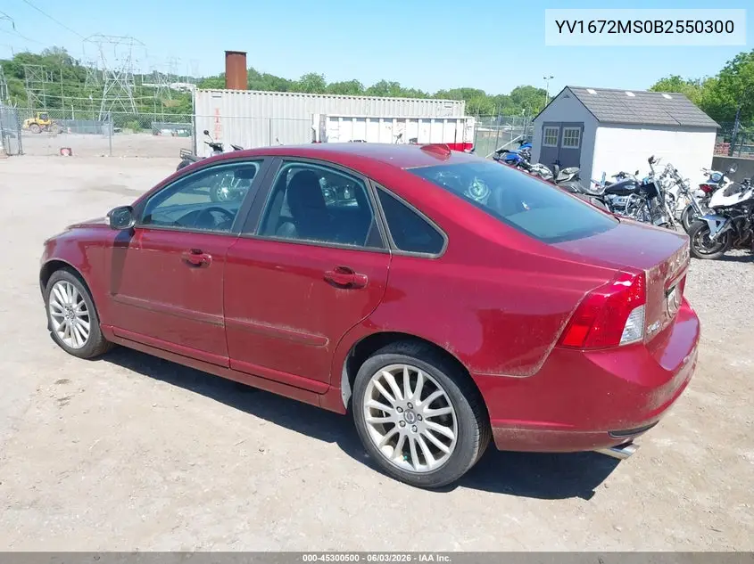 2011 Volvo S40 T5 VIN: YV1672MS0B2550300 Lot: 45300500