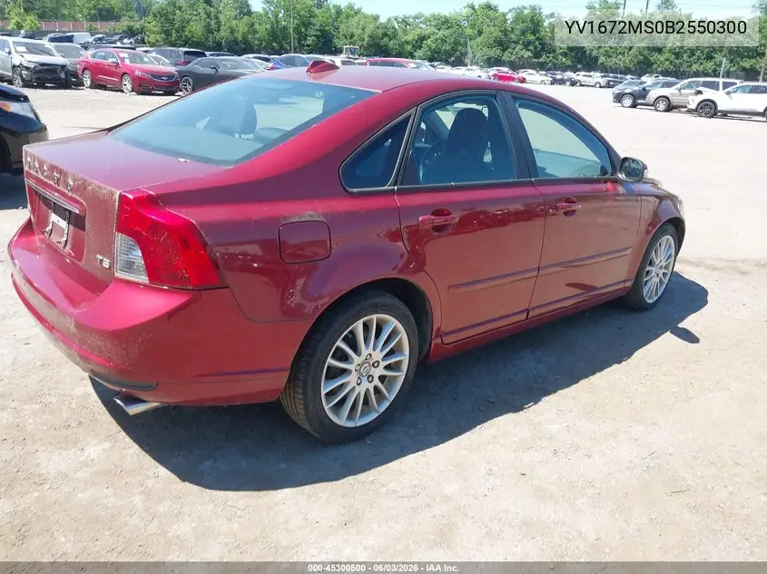 2011 Volvo S40 T5 VIN: YV1672MS0B2550300 Lot: 45300500