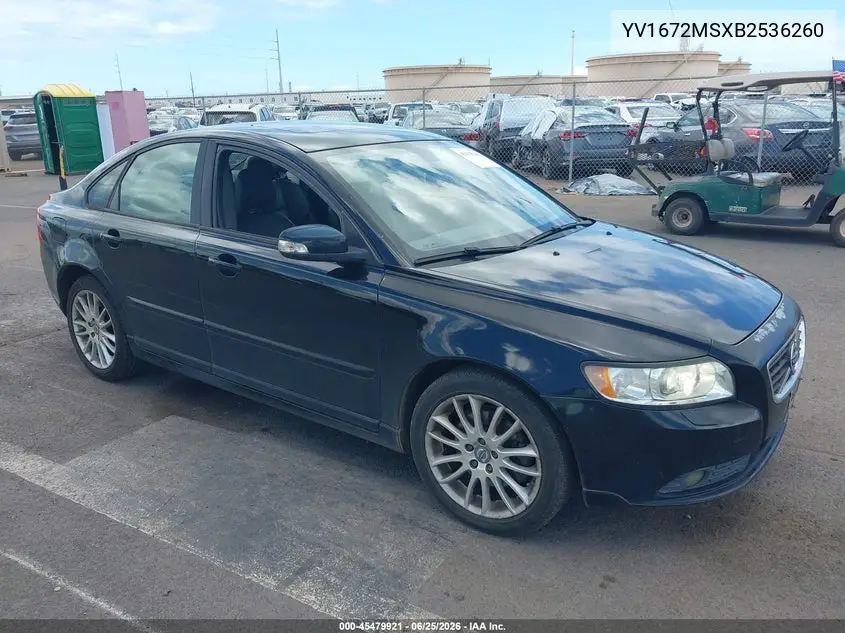 2011 Volvo S40 R-Design/T5 (Retail Only) VIN: YV1672MSXB2536260 Lot: 45479921