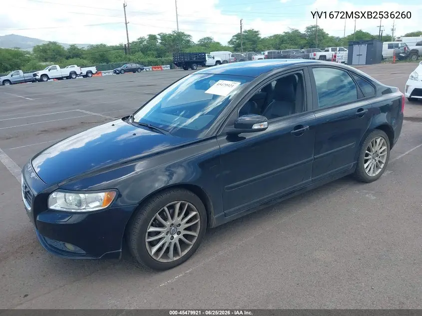 2011 Volvo S40 R-Design/T5 (Retail Only) VIN: YV1672MSXB2536260 Lot: 45479921