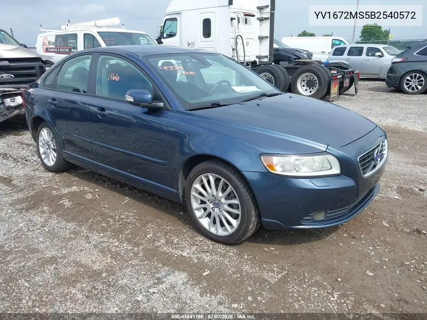 2011 Volvo S40 T5 (Retail Only) VIN: YV1672MS5B2540572 Lot: 45541166